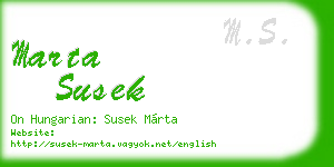 marta susek business card